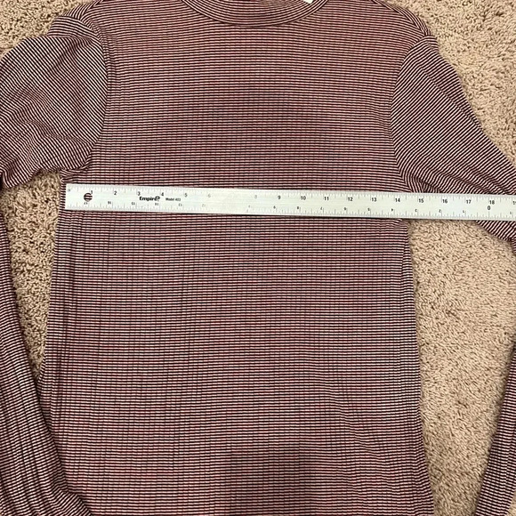 NWT new Anthropologie pink black everyday mock neck top postmark stripe medium - Picture 14 of 14